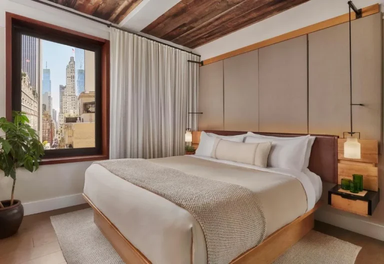 Stylish guest room with views at 1 Hotel Central Park