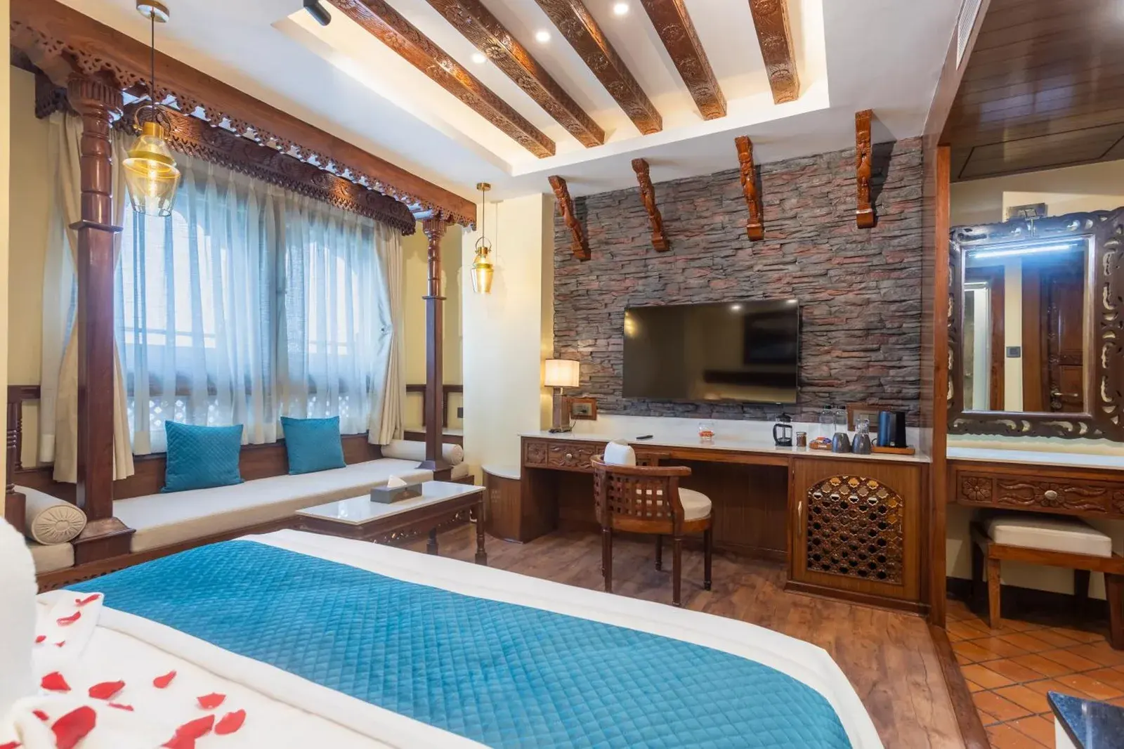Interior de la Heritage Suite en Aarya Hotel and Spa
