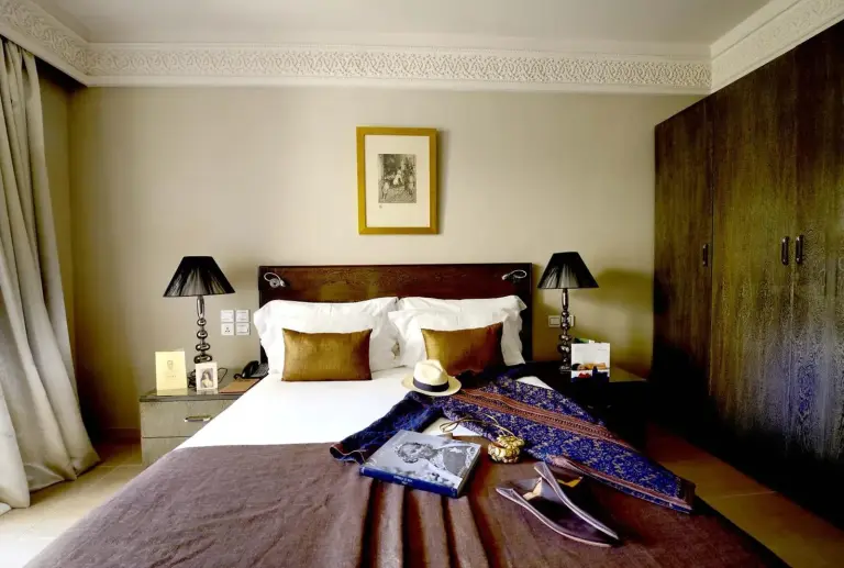Elegant bedroom decor at Adam Park Marrakech Hotel & Spa