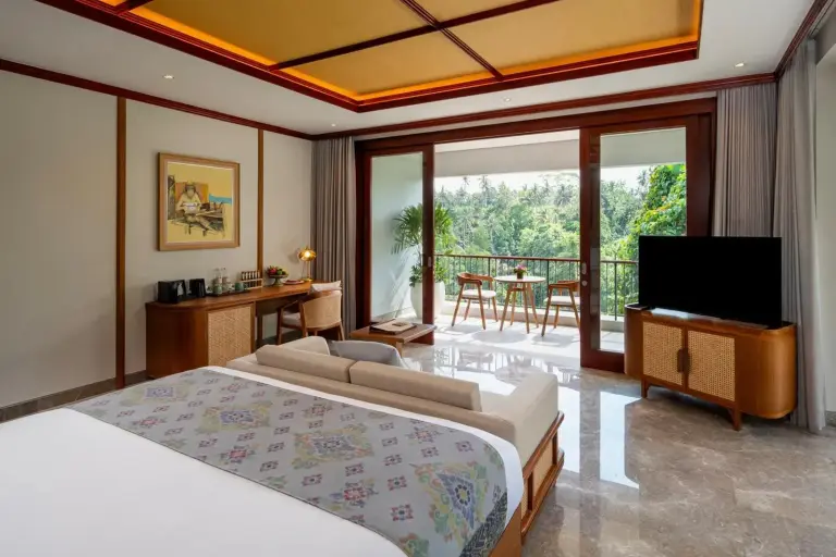Spacious room with balcony at Adiwana Alas Harum in Ubud