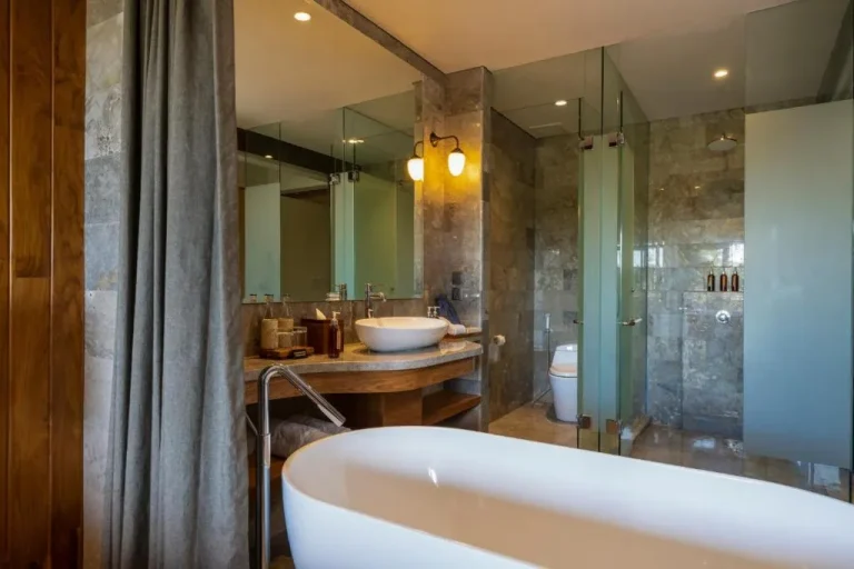 Luxury bathroom at Adiwana Bisma in Ubud