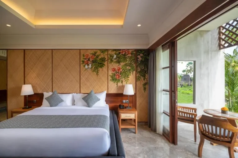 Deluxe bedroom at Adiwana Bisma in Ubud