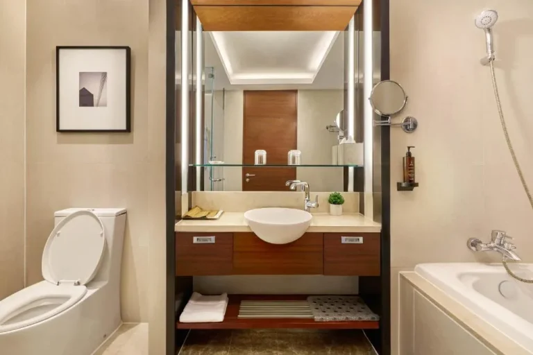 Modern bathroom at AETAS Lumpini in Bangkok
