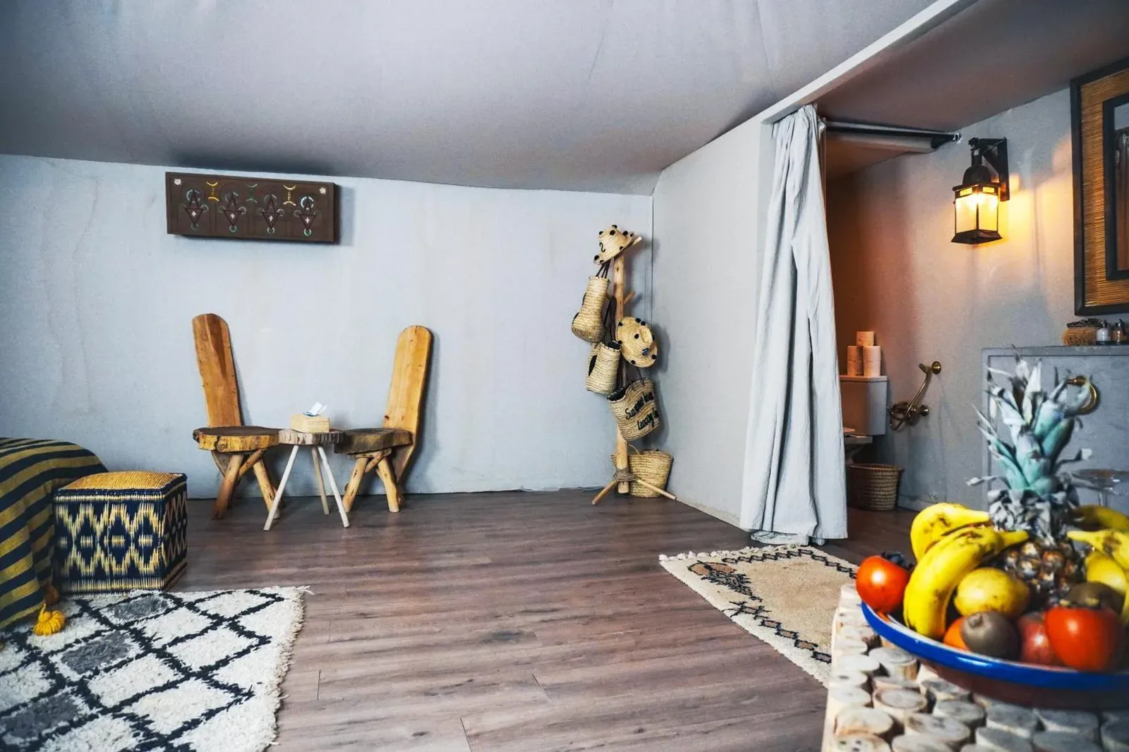 Common area at Aisha VIP Camp in Merzouga