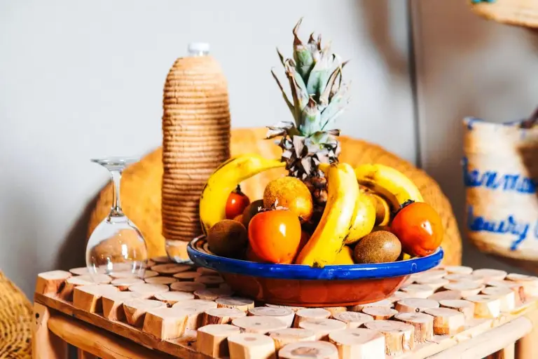 Fresh fruit display at Aisha VIP Camp in Merzouga