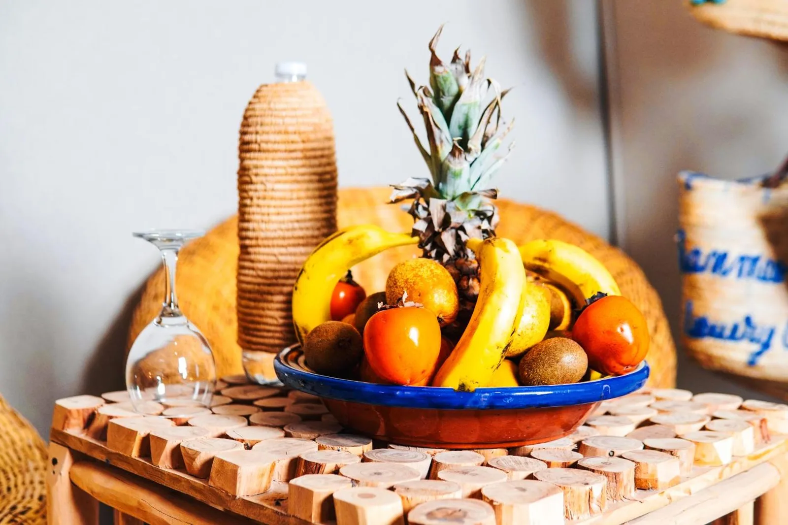 Fresh fruit display at Aisha VIP Camp in Merzouga
