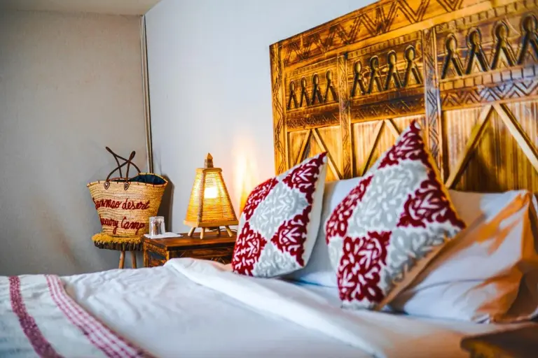 Cozy guest room at Aisha VIP Camp in Merzouga