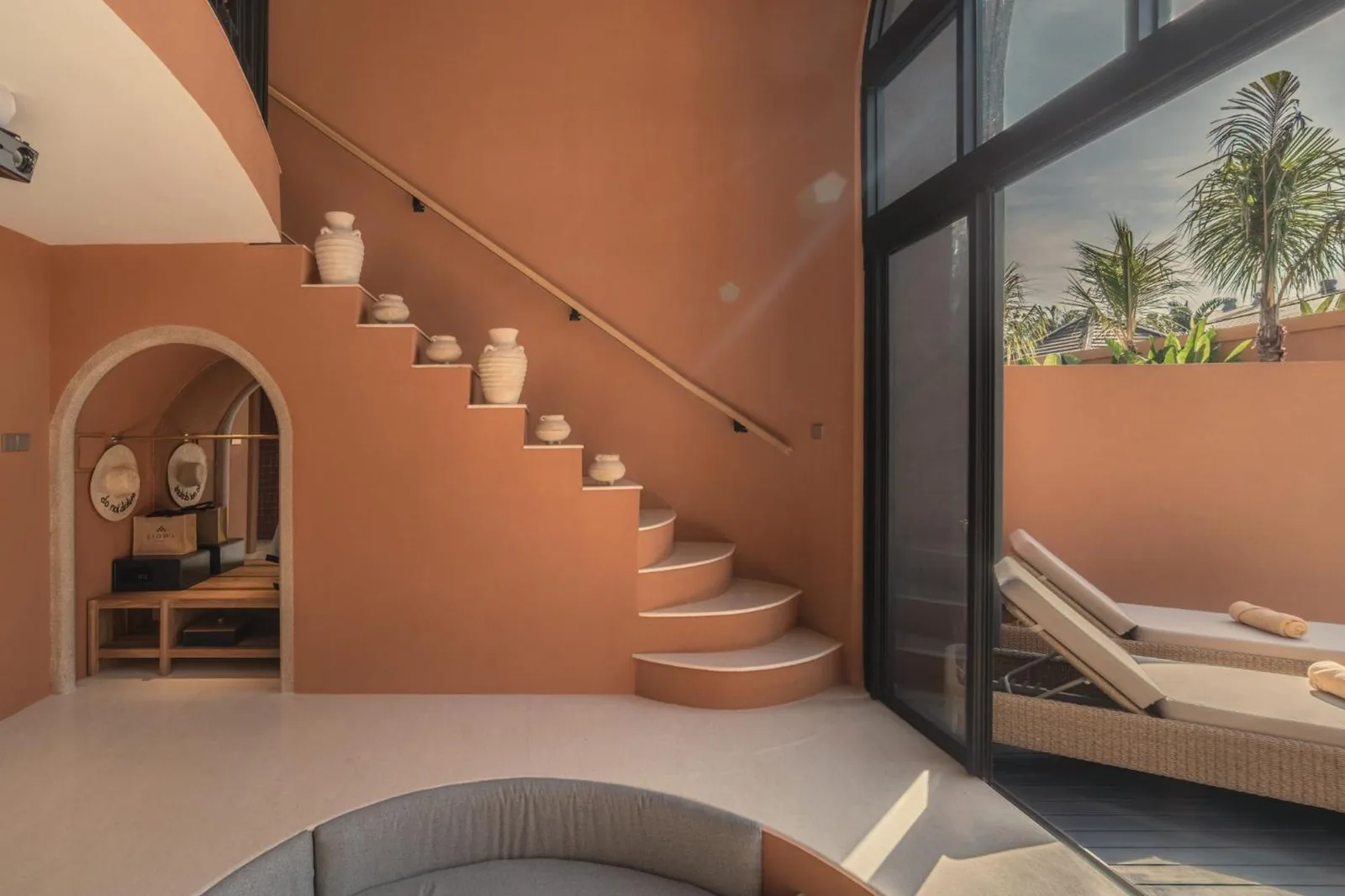 Stunning staircase at Ajowa Resort & Spa Seminyak.