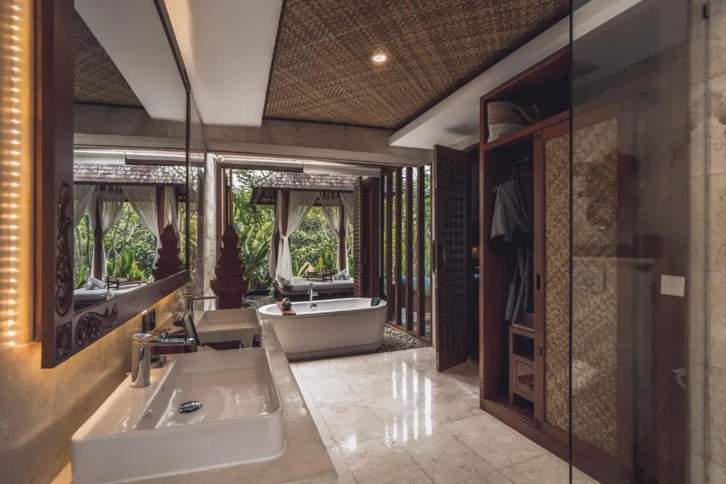 Aksari Resort & Spa Ubud by Ini Vie Hospitality – Ubud, Indonesia hotel – an overhead view of a mansion in a forest at Aksari Resort & Spa Ubud by Ini Vie Hospitality in Ubud