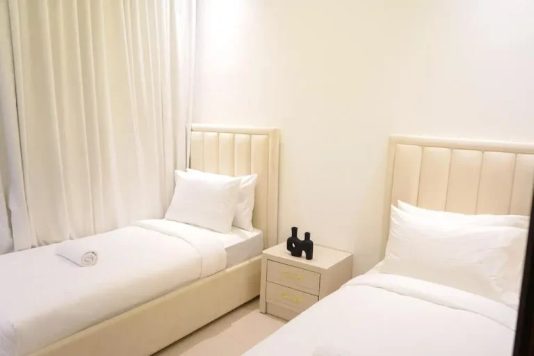Twin bedroom at Al Dana H2O Luxury Villa