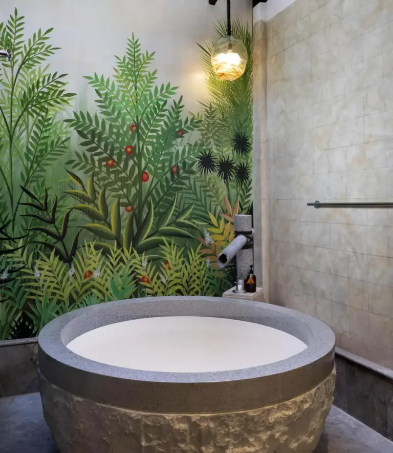 Lujoso baño de spa en Alaya Resort Ubud