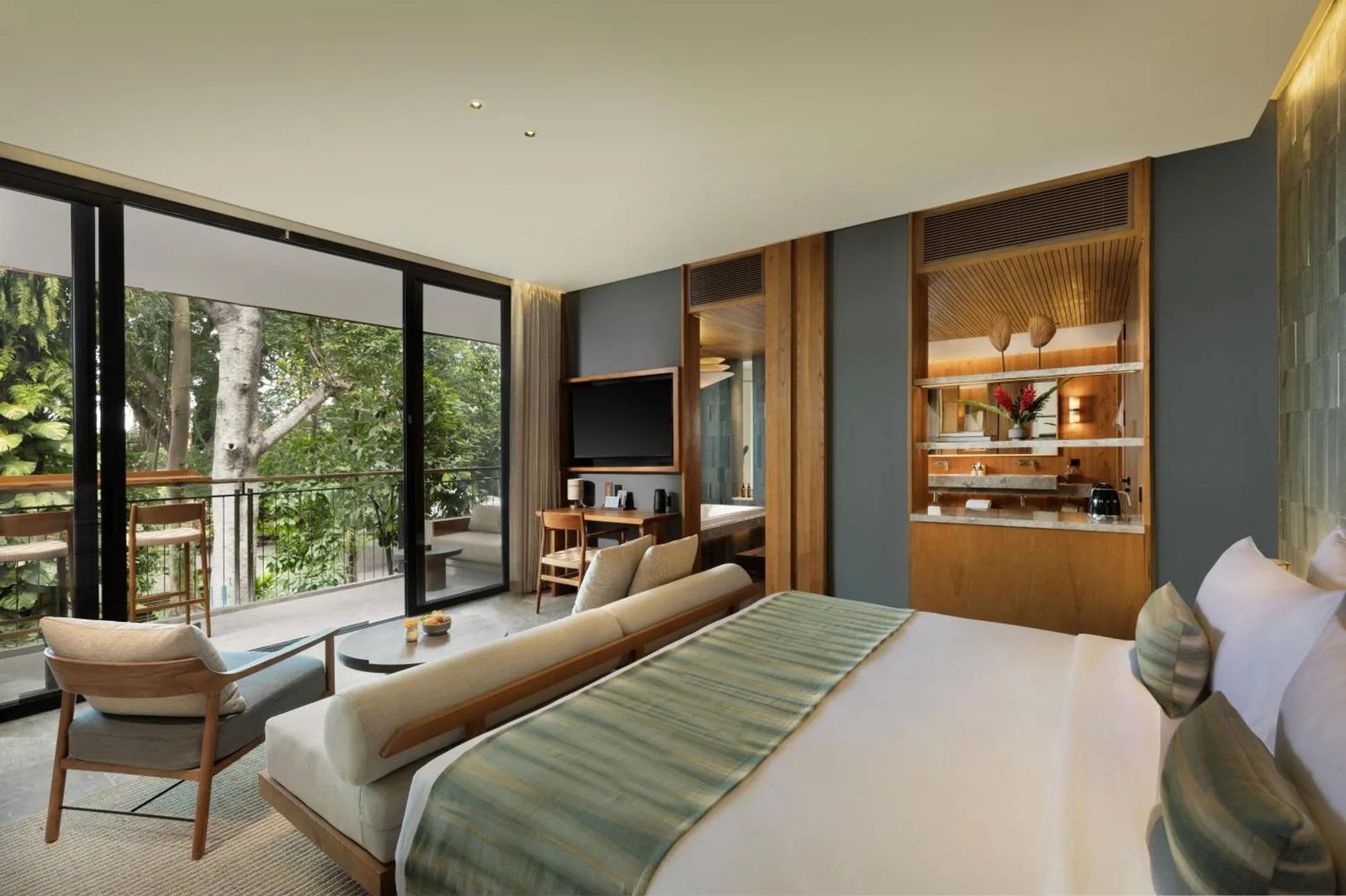 Alaya Suites Ubud deluxe room featuring modern design