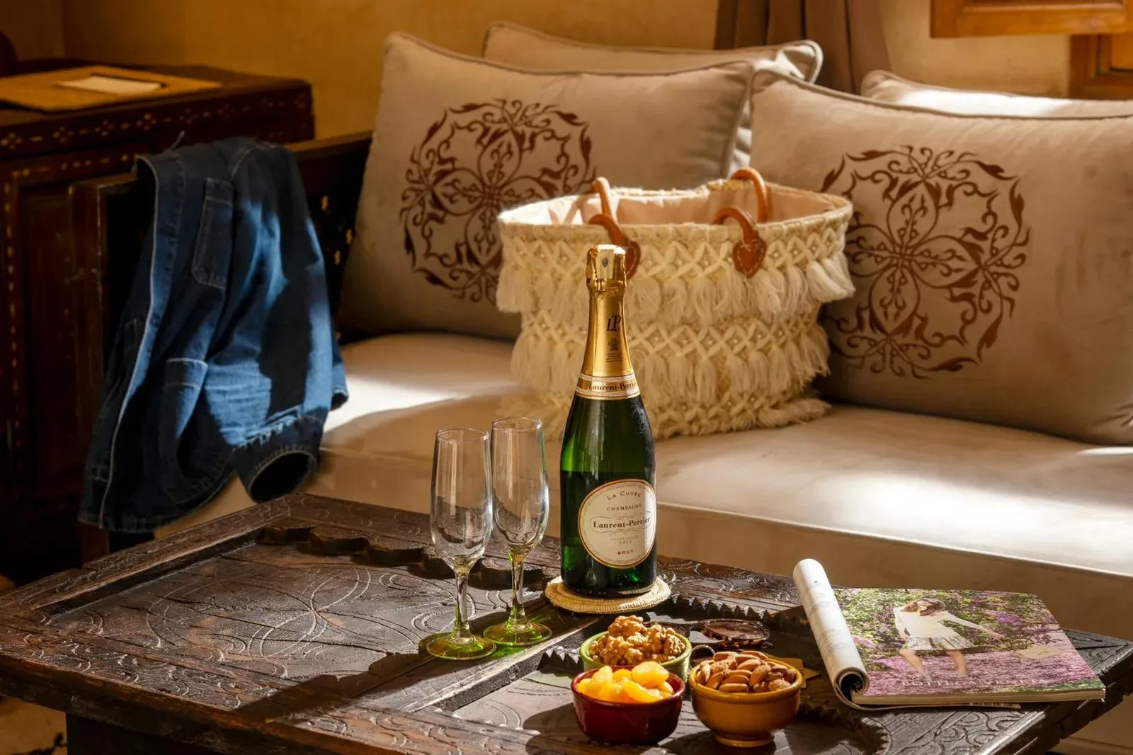 Mesa de aperitivos en Almaha Marrakech Restaurant & SPA en Marrakech
