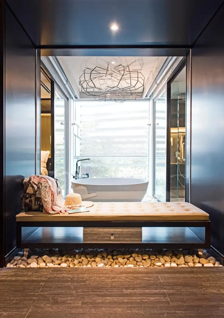 Stylish entryway with decorative elements at AMANOR Hotel Chiang Mai