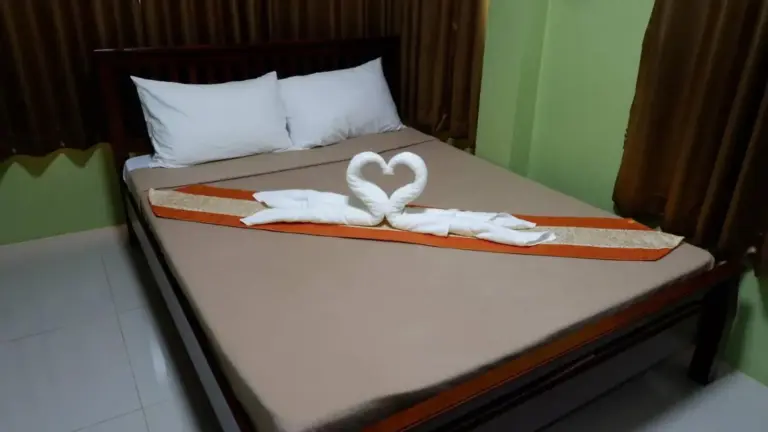 Romantic bed setup at Amazon Resort, Surat Thani