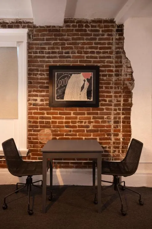 American Hotel dining area with artwork