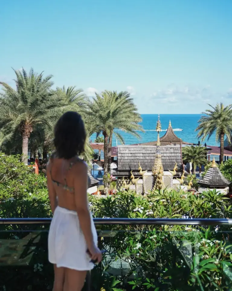 Guest enjoying the view at Ammatara Pura Pool Villa in Koh Samui