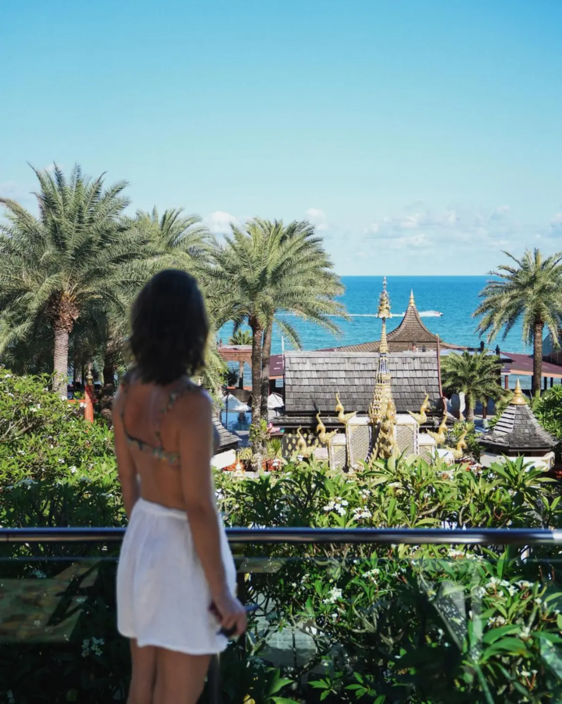 Guest enjoying the view at Ammatara Pura Pool Villa in Koh Samui
