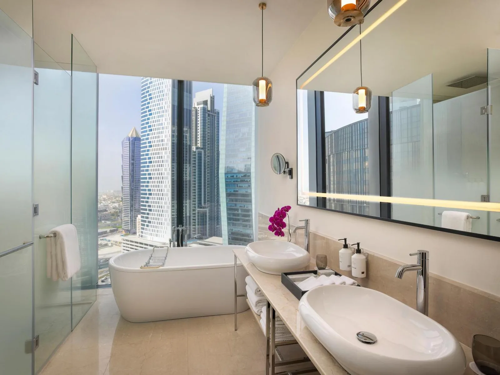 Luxurious bathroom at Anantara Downtown Dubai