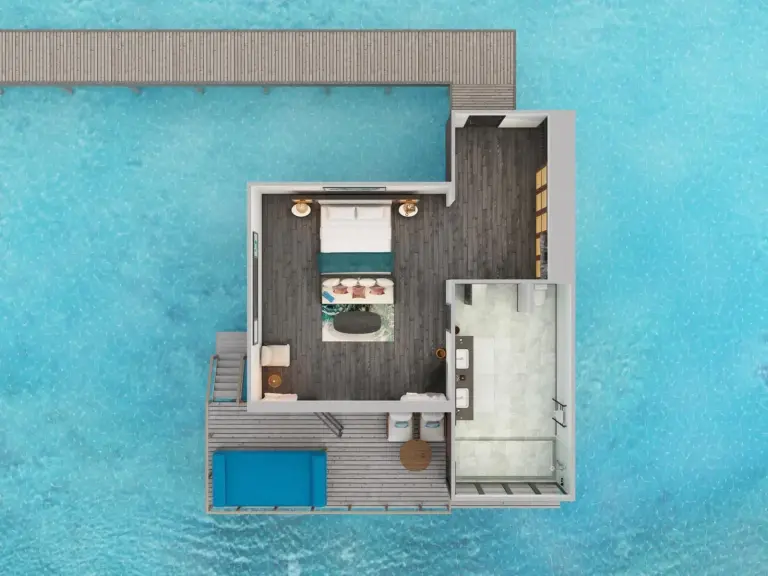 Plano de la suite en Anantara Veli Maldives Resort