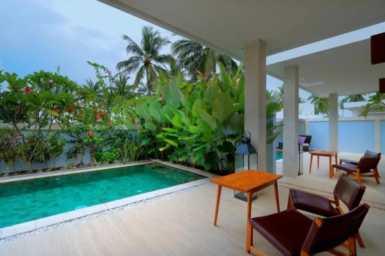 Garden view from the villa at Anema Wellness & Resort Gili Lombok