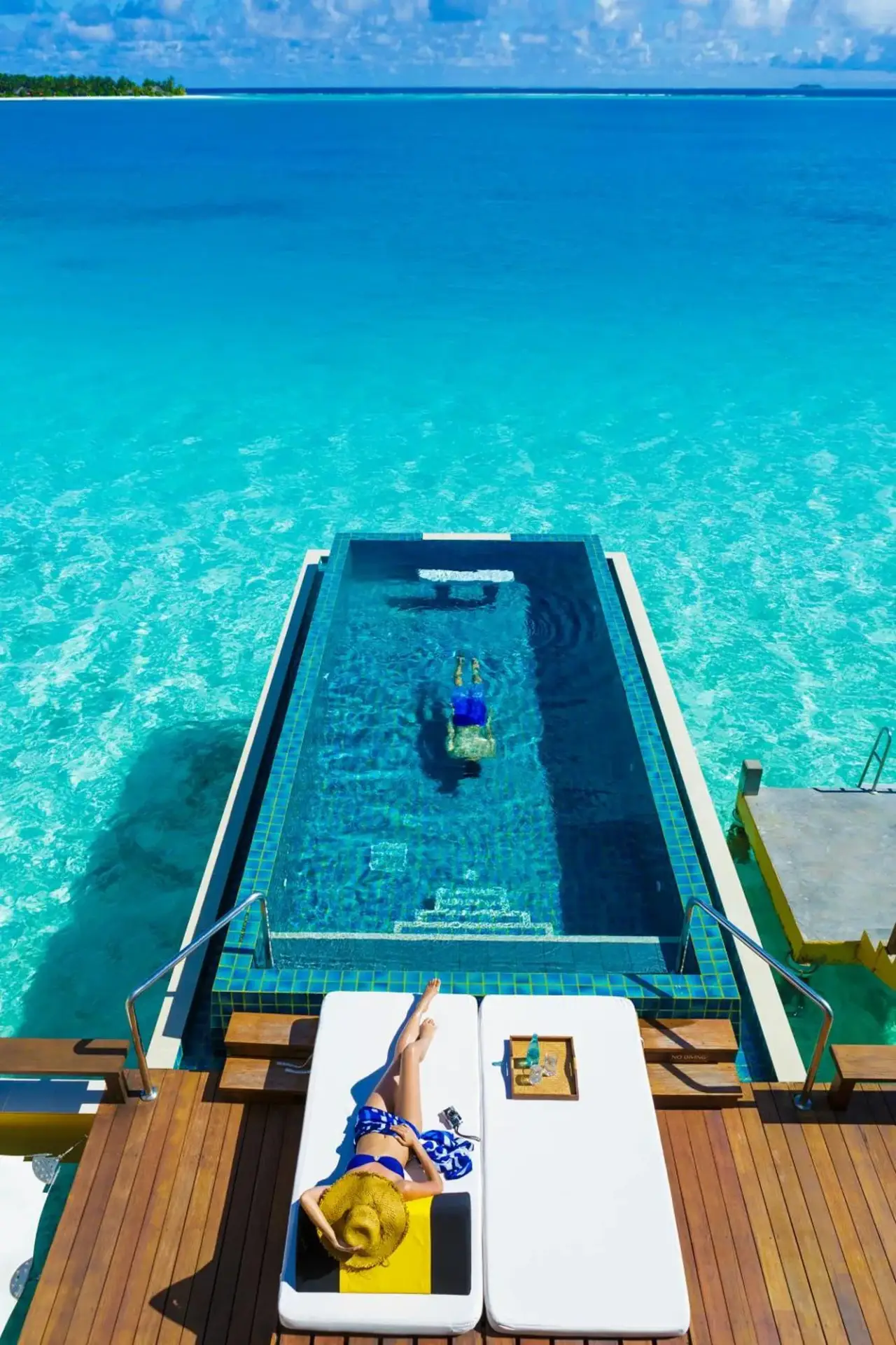 Relaxing by Pool