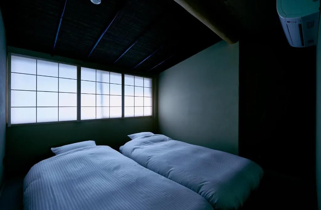 Acogedora habitación doble con camas gemelas en ANJIN Gion Shirakawa