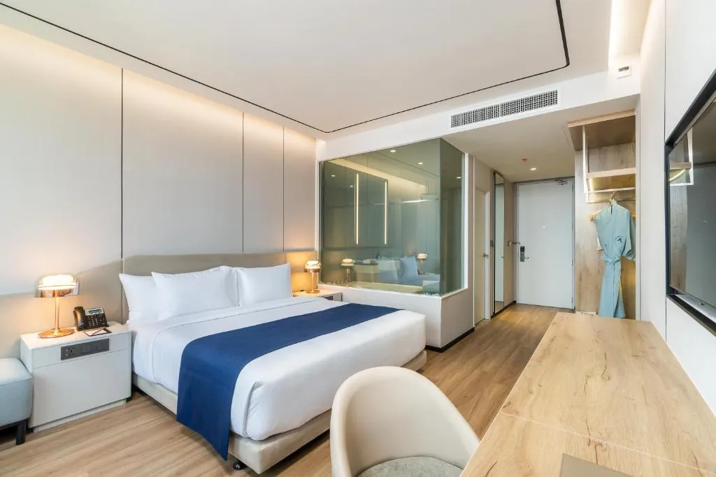 Chic bedroom at Arbour Hotel and Residence in Pattaya