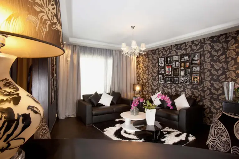 Elegante zona de estar de Art Palace Suites & Spa en Casablanca