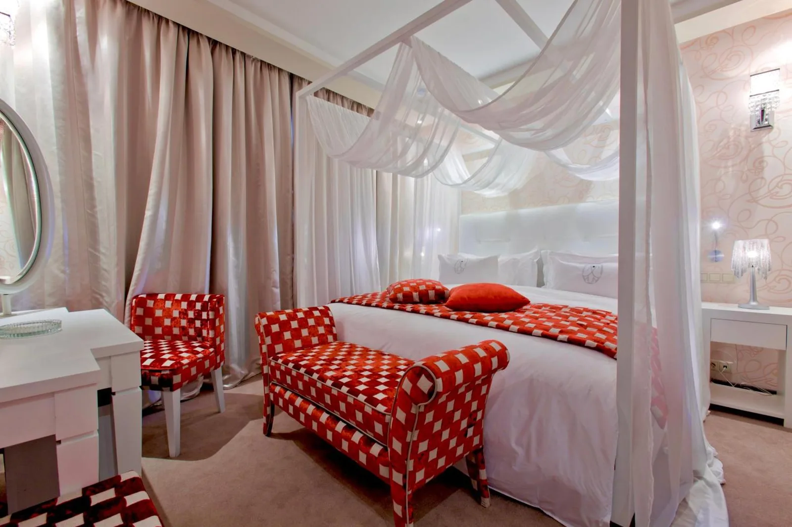 Acogedor dormitorio de Art Palace Suites & Spa en Casablanca