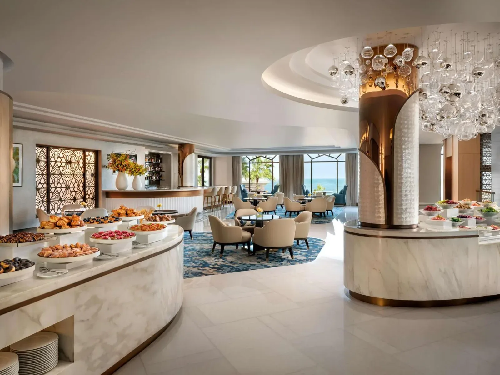 Schicker Essbereich im Restaurant Atlantis, The Palm