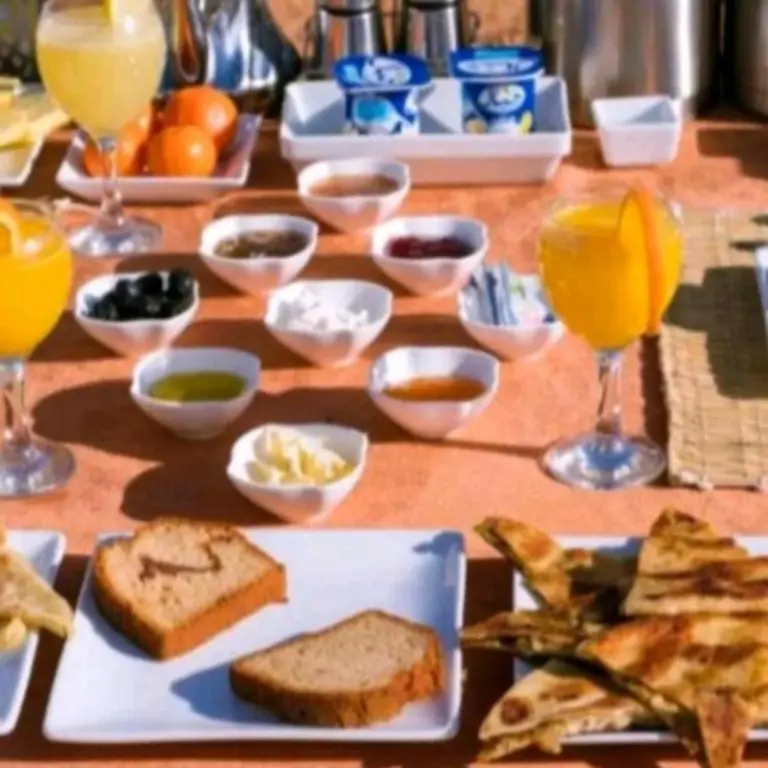Breakfast spread at Authentic Luxury Camp, Merzouga