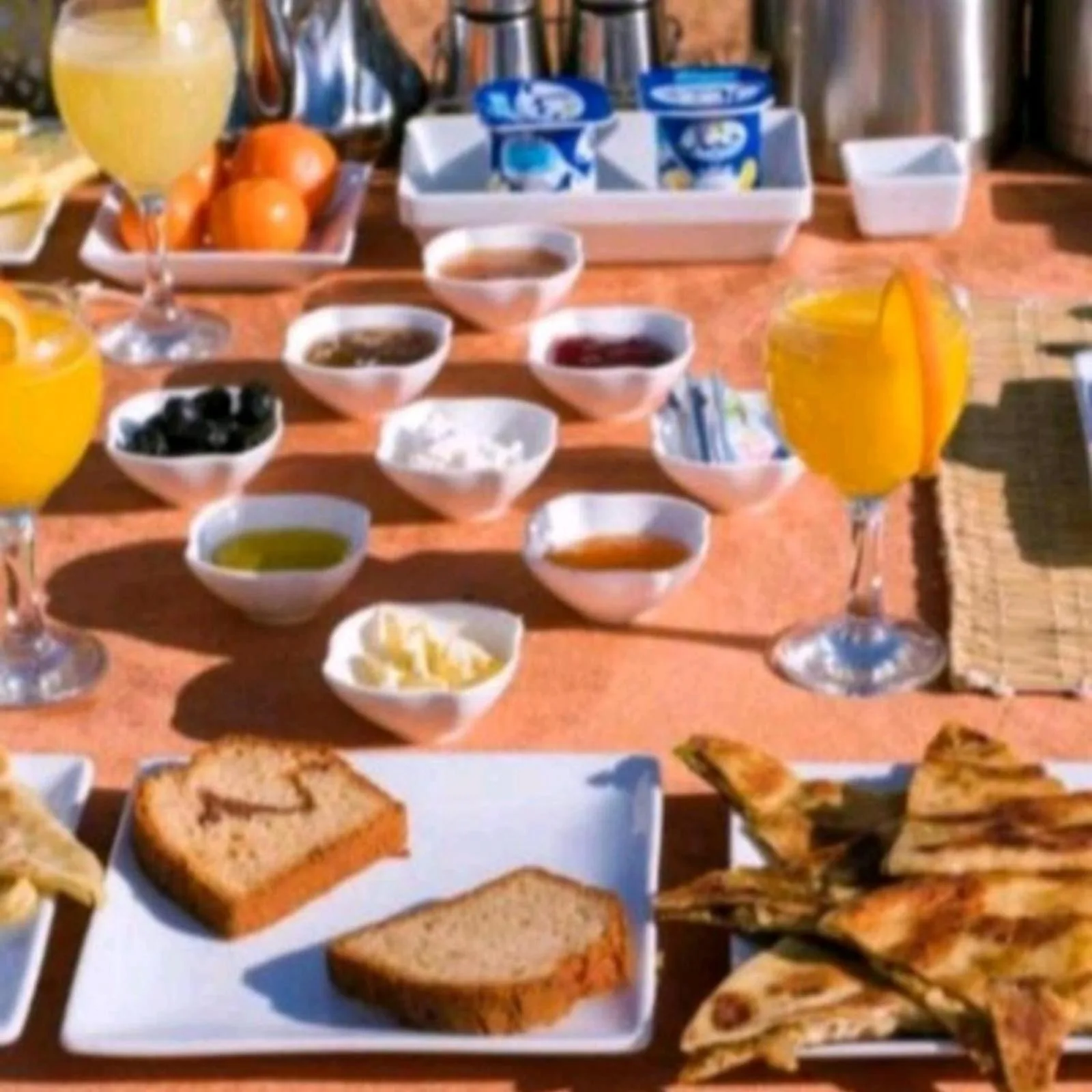 Breakfast spread at Authentic Luxury Camp, Merzouga
