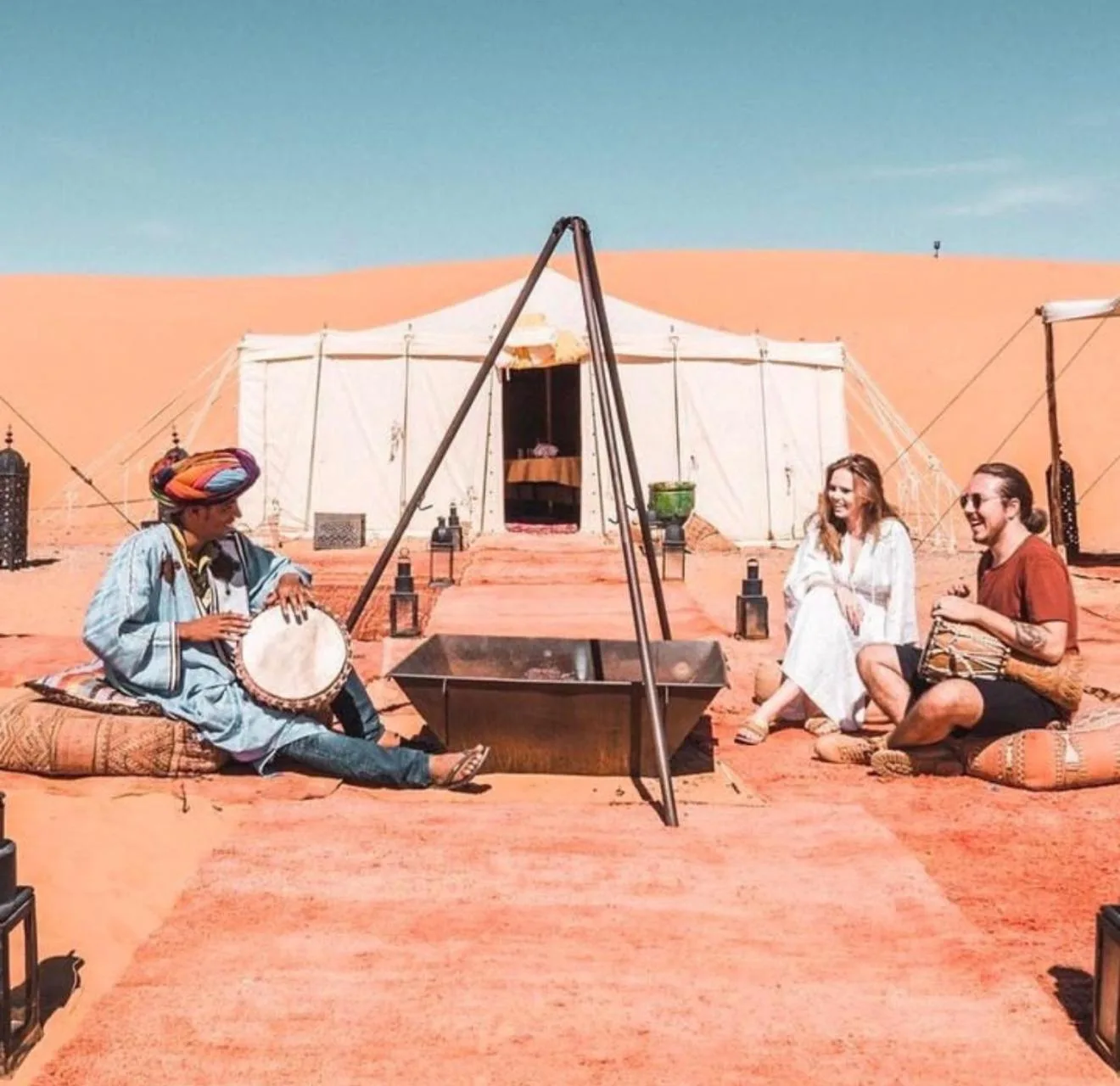 Cultural performance at Authentic Luxury Camp, Merzouga