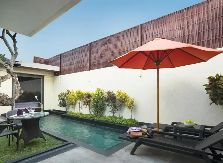 Avani Seminyak Bali Resort private pool with outdoor seating