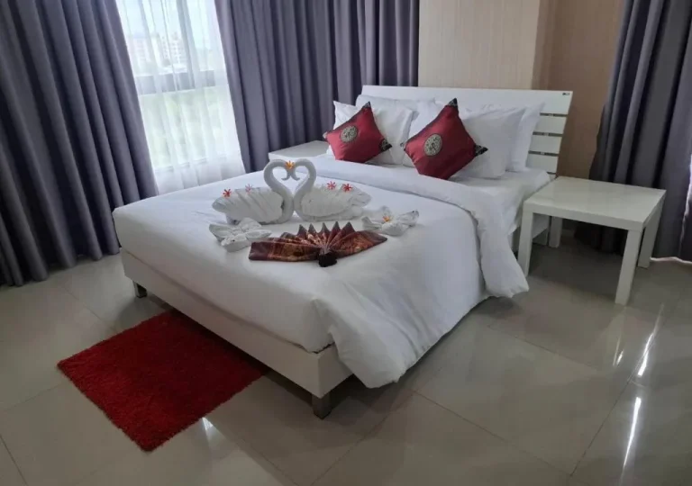 Deluxe room at Baan Bangsaray Hotel with elegant decor