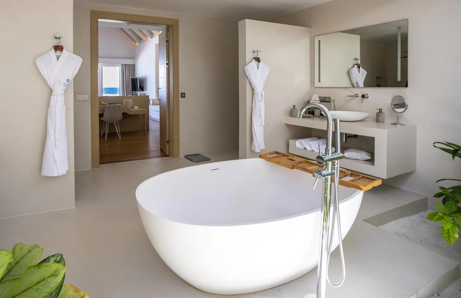 Salle de bain luxueuse du Baglioni Resort Maldives