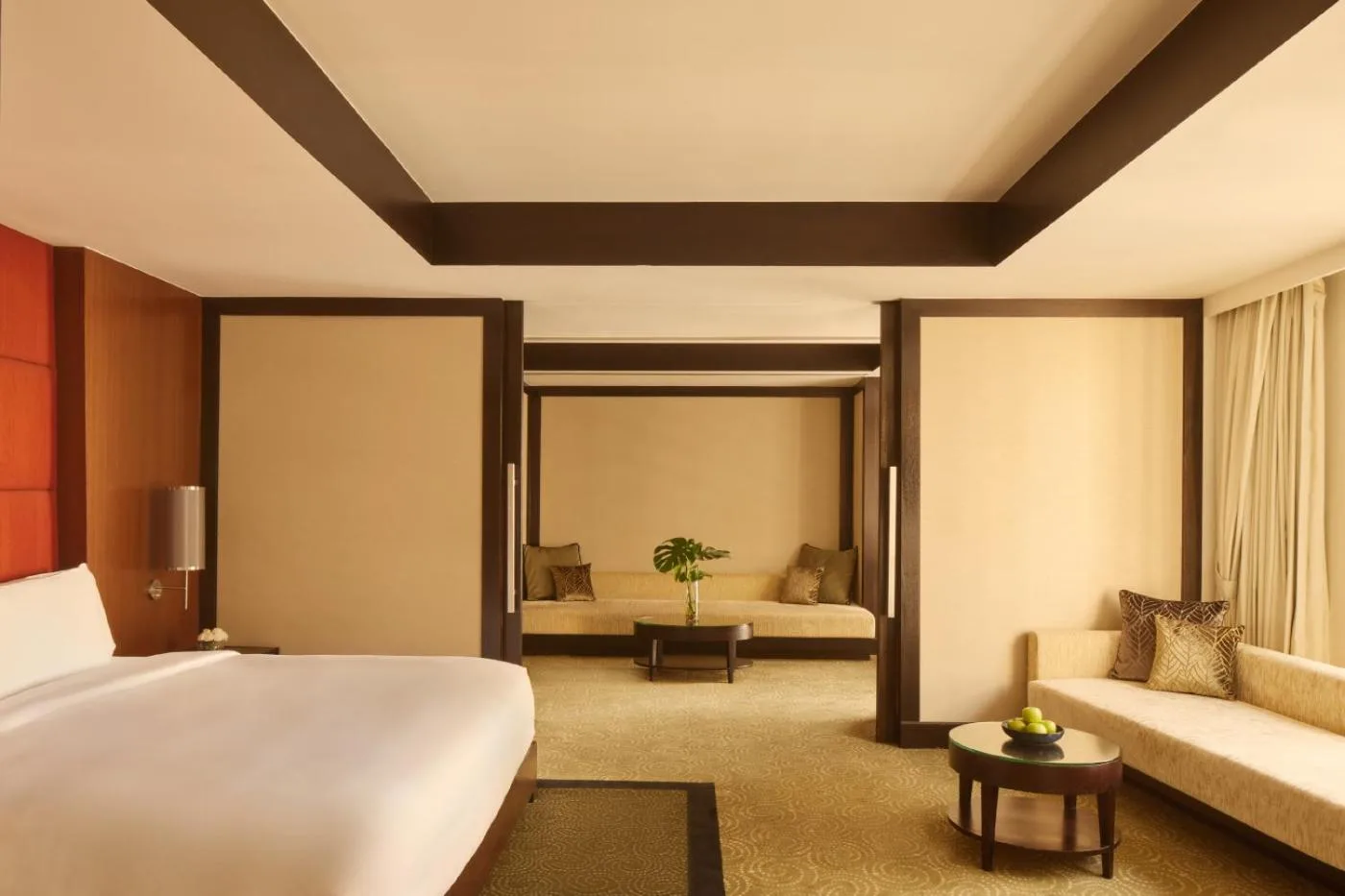 Spacious suite with seating at Banyan Tree Bangkok