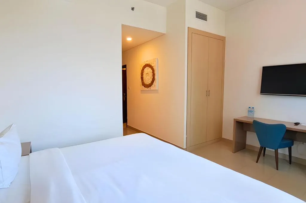 Gemütliches Schlafzimmer im Barceló Residences Dubai Marina