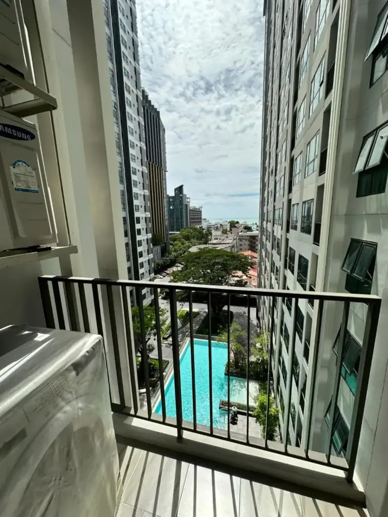 Balkonblick im Best Location Condo in Pattaya