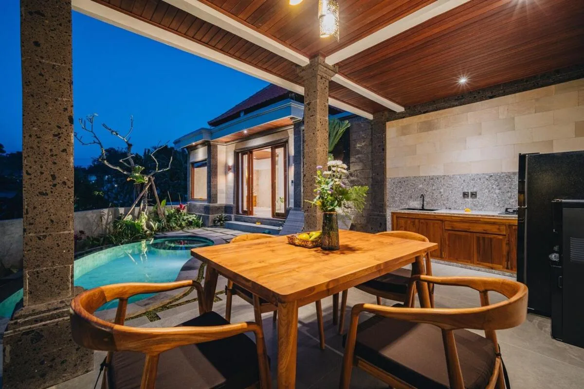 Bhagya Adi Jungle View Villa evening outdoor dining