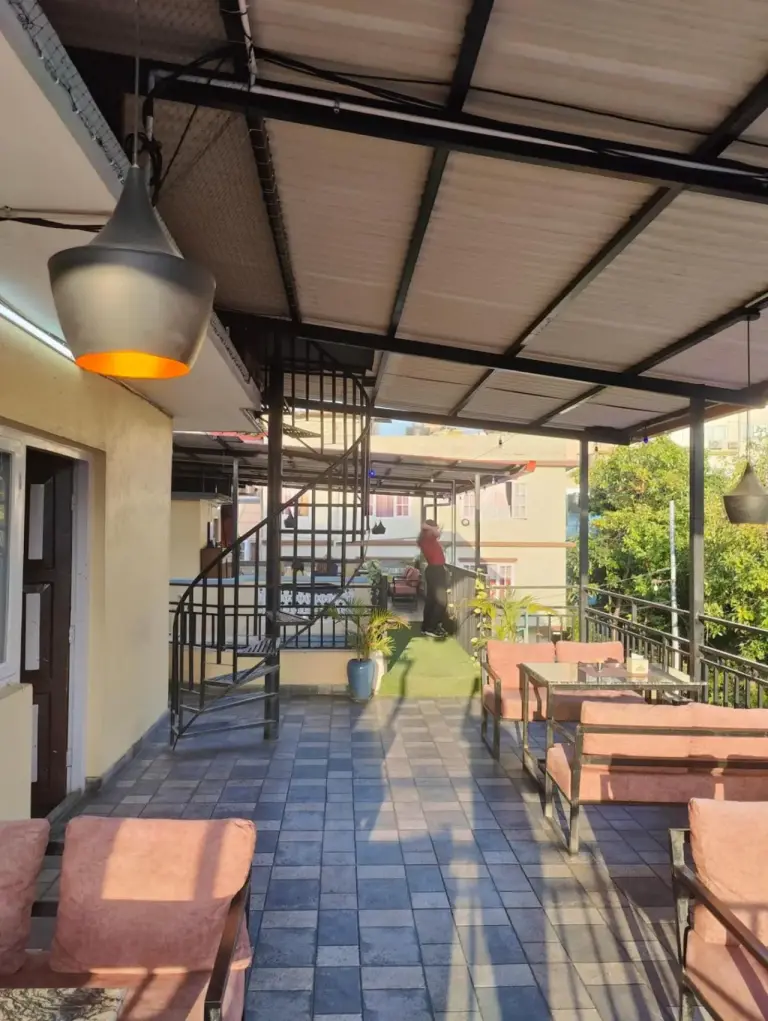Treppenansicht bei Sekuwa Corner in Lalitpur
