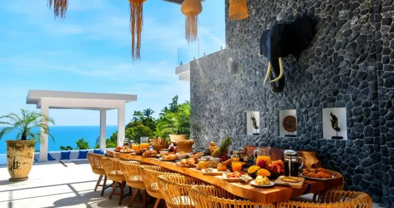Gourmet dining area at BLUE ELEPHANT Luxury Pool Villa Koh Samui