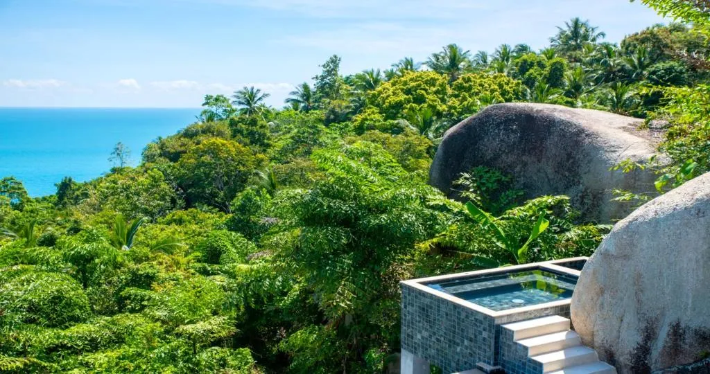 Nature view from relaxation area at BLUE ELEPHANT Luxury Pool Villa Koh Samui