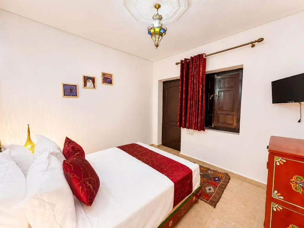 Komfortables Doppelzimmer im Blue Sky Riad & Hotel in Fes