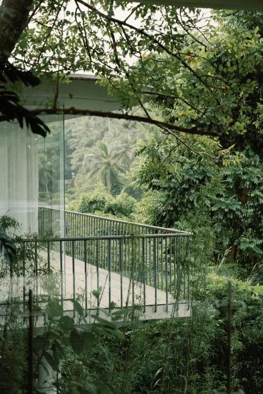 Balkonblick im Bumi Kinar Skylight in Ubud