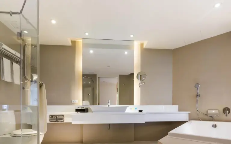 Cape Dara Resort spacious bathroom with elegant fixtures