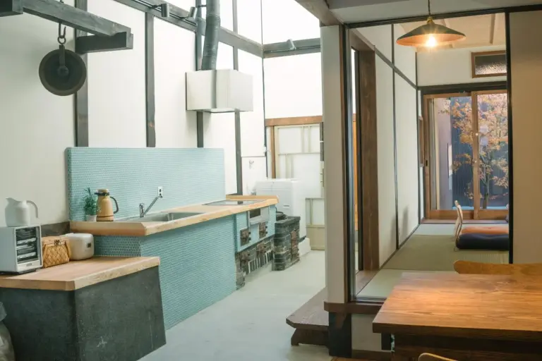 Zona de cocina en Casa OGUMO en Kyoto