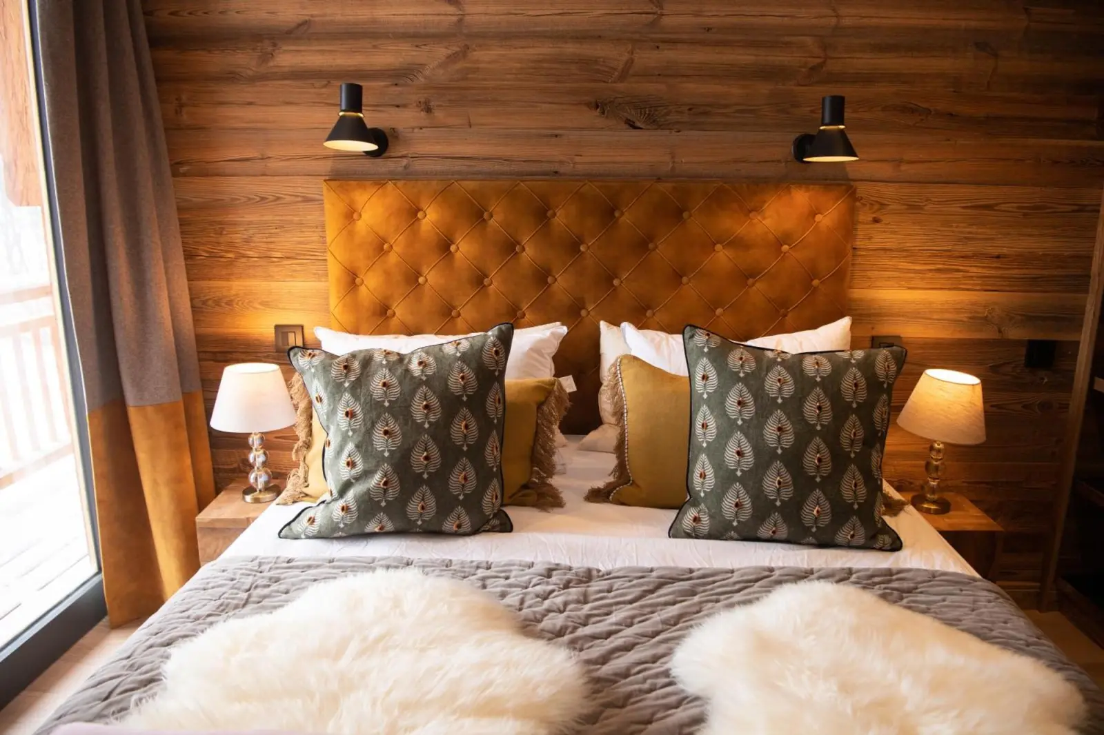 Points forts du décor de la chambre au Chalet Khione