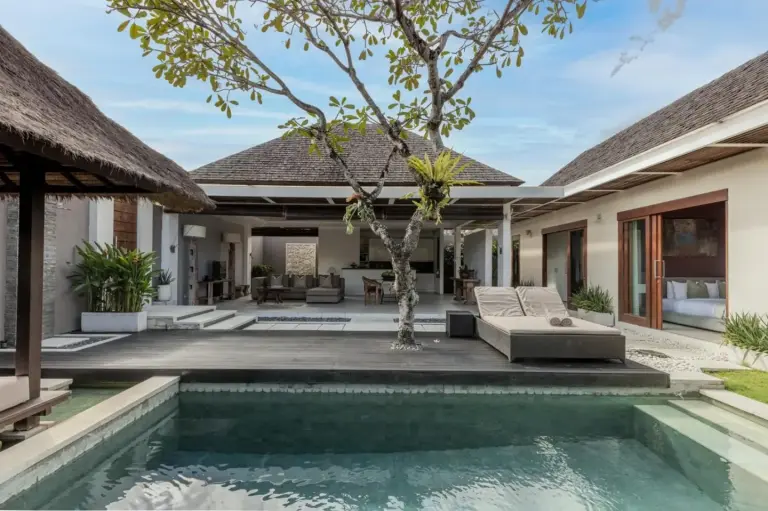 Chandra Bali Villas outdoor living space in Seminyak